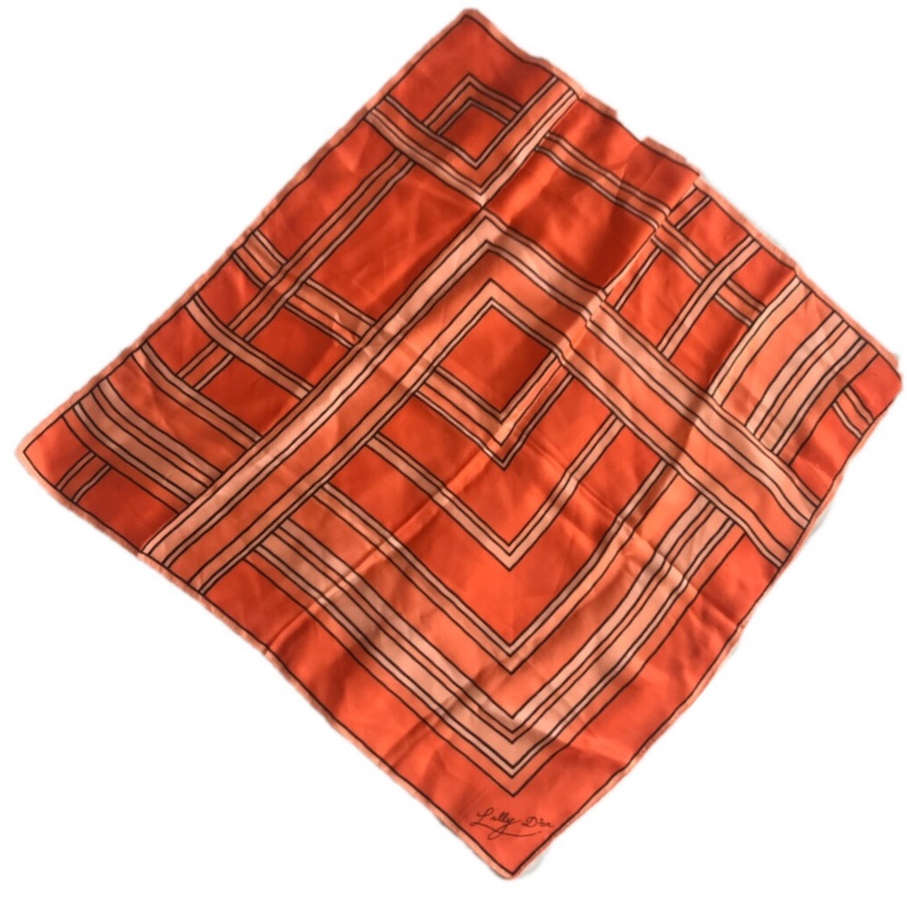 Set Of 4 Vintage Patterned Scarves - image 5